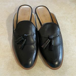 Women’s Talbots Mule Loafer Tassel Pointed shoes black size 10.5 slip on